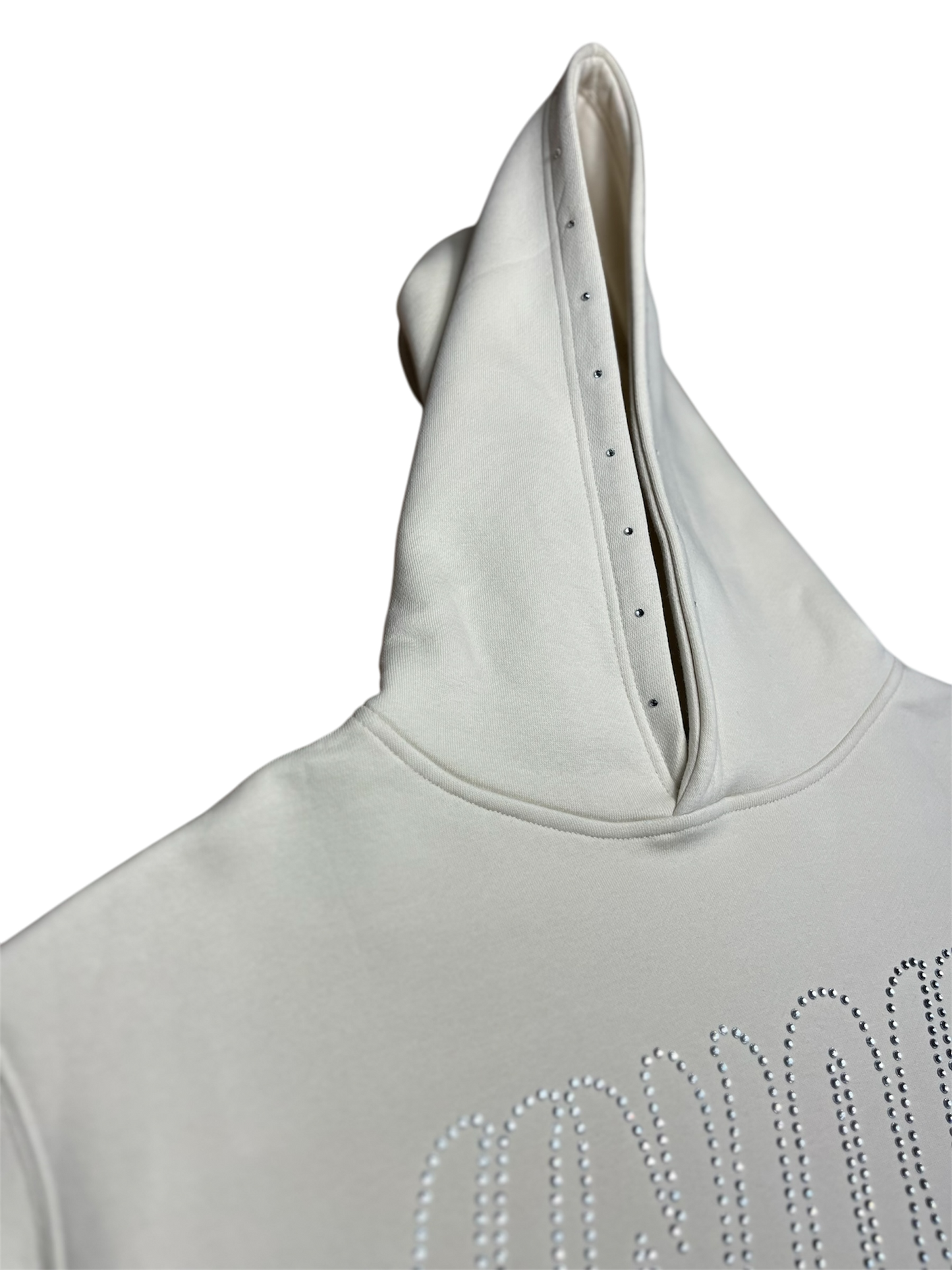 Cream "Unique Rhinestone" Hoodie