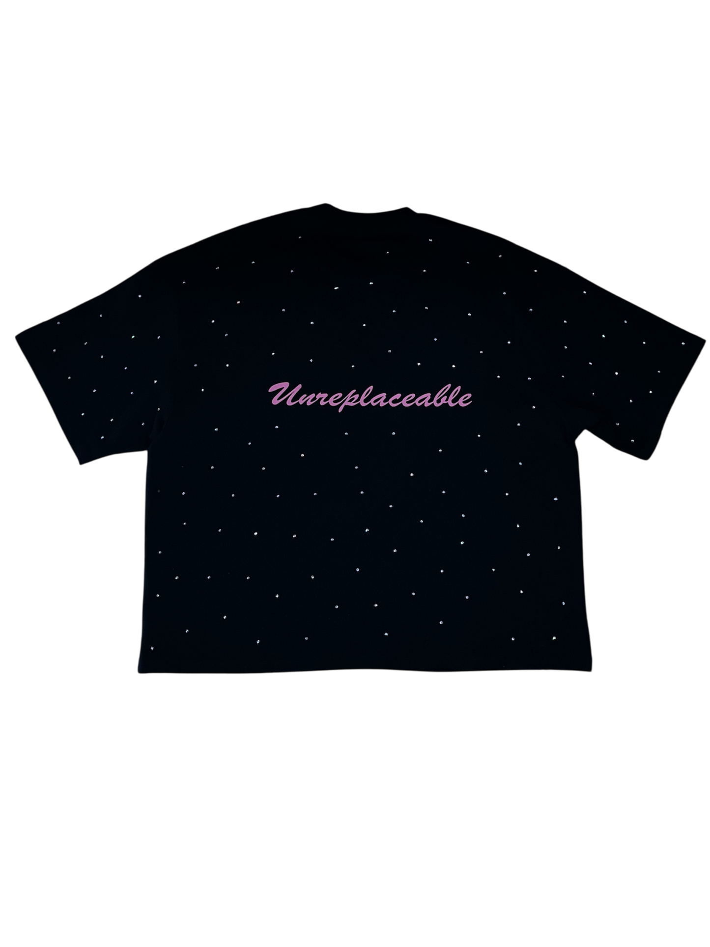 Mona Lisa “Because Ordinary Isn’t Enough” Rhinestone boxy tee