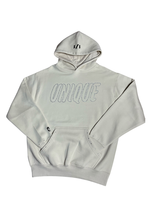Cream "Unique Rhinestone" Hoodie